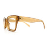 Womens Luxury Beveled Thick Horn Rim Rectangle Fashion Sunglasses