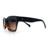 Womens Luxury Beveled Thick Horn Rim Rectangle Fashion Sunglasses