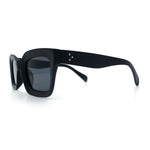 Womens Luxury Beveled Thick Horn Rim Rectangle Fashion Sunglasses