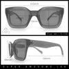 Womens Luxury Beveled Thick Horn Rim Rectangle Fashion Sunglasses