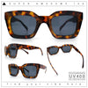 Womens Luxury Beveled Thick Horn Rim Rectangle Fashion Sunglasses
