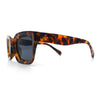 Womens Luxury Beveled Thick Horn Rim Rectangle Fashion Sunglasses