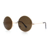 Kids Size Retro Iconic Hippie Round Circle Lens Metal Rim Sunglasses