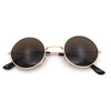 Kids Size Retro Iconic Hippie Round Circle Lens Metal Rim Sunglasses