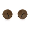 Kids Size Retro Iconic Hippie Round Circle Lens Metal Rim Sunglasses