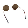 Kids Size Retro Iconic Hippie Round Circle Lens Metal Rim Sunglasses