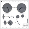 Kids Size Retro Iconic Hippie Round Circle Lens Metal Rim Sunglasses
