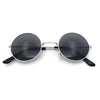 Kids Size Retro Iconic Hippie Round Circle Lens Metal Rim Sunglasses