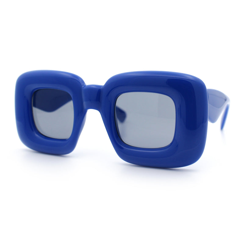 Womens Ballon Super Thick Rectangle Retro Sunglasses