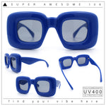 Womens Ballon Super Thick Rectangle Retro Sunglasses
