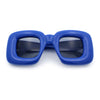 Womens Ballon Super Thick Rectangle Retro Sunglasses