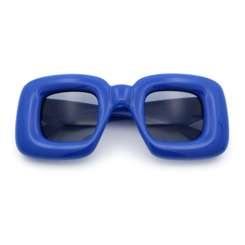 Womens Ballon Super Thick Rectangle Retro Sunglasses
