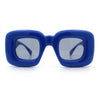 Womens Ballon Super Thick Rectangle Retro Sunglasses