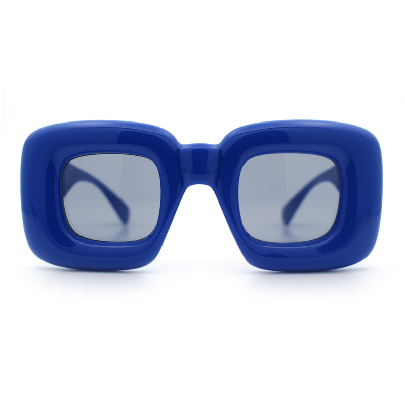 Womens Ballon Super Thick Rectangle Retro Sunglasses