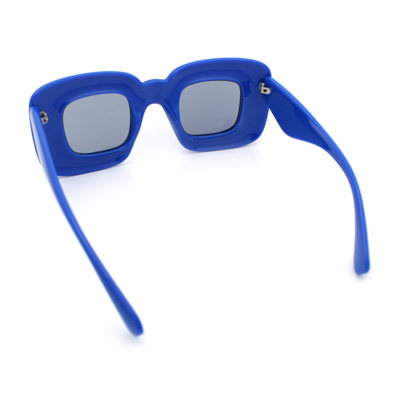 Womens Ballon Super Thick Rectangle Retro Sunglasses