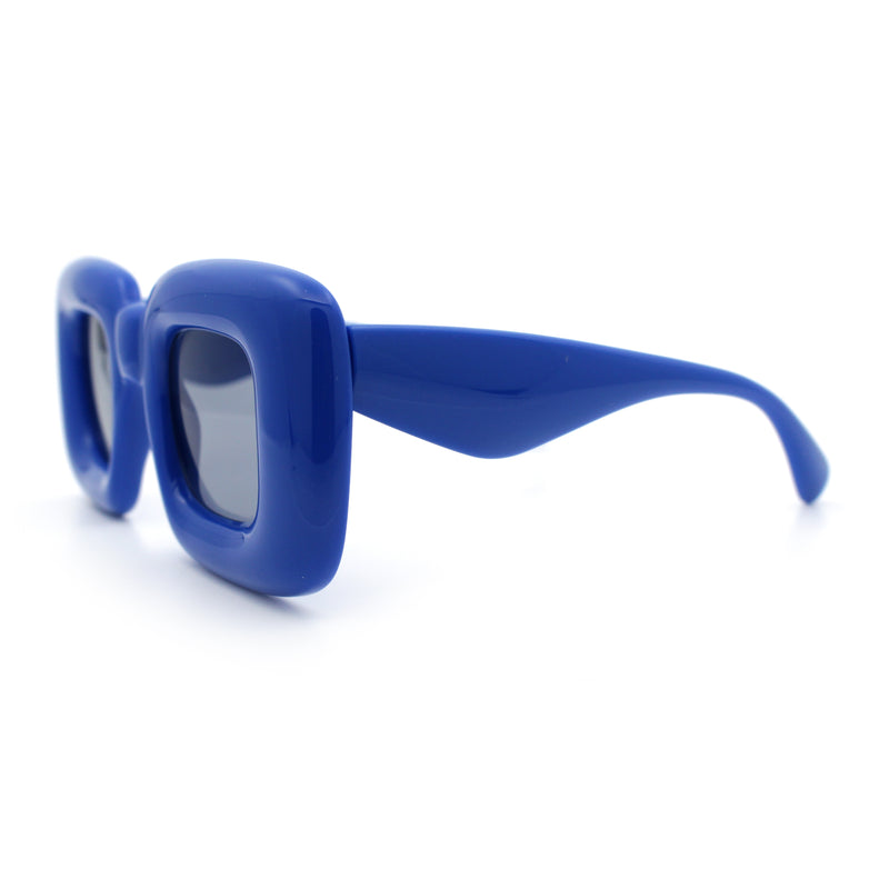 Womens Ballon Super Thick Rectangle Retro Sunglasses