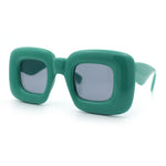 Womens Ballon Super Thick Rectangle Retro Sunglasses