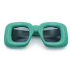 Womens Ballon Super Thick Rectangle Retro Sunglasses