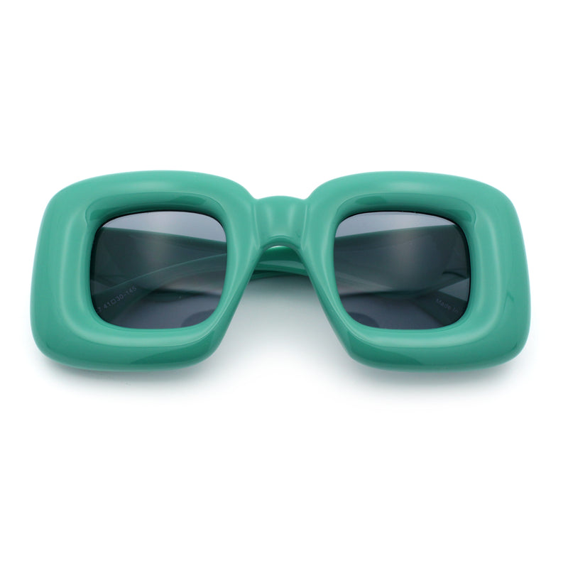 Womens Ballon Super Thick Rectangle Retro Sunglasses