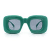 Womens Ballon Super Thick Rectangle Retro Sunglasses