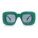 Womens Ballon Super Thick Rectangle Retro Sunglasses