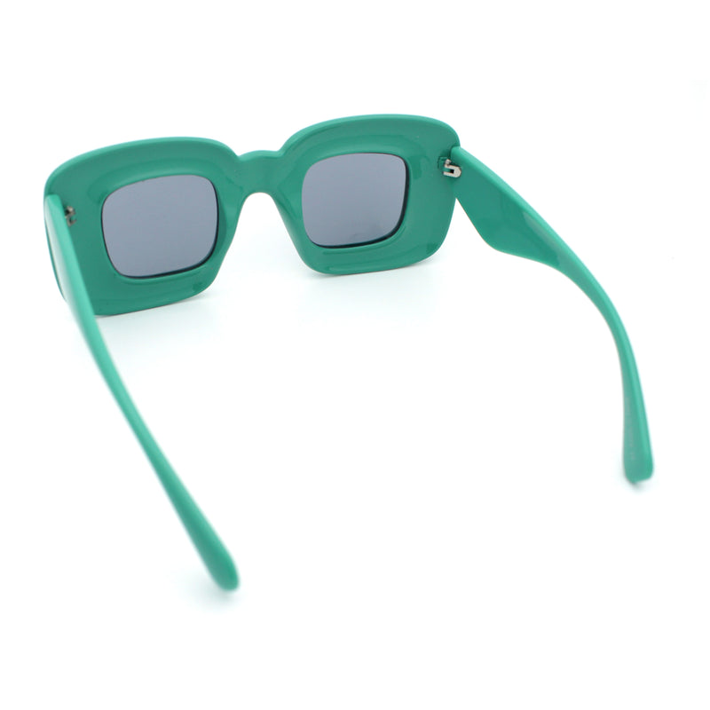 Womens Ballon Super Thick Rectangle Retro Sunglasses