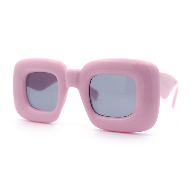 Womens Ballon Super Thick Rectangle Retro Sunglasses