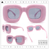 Womens Ballon Super Thick Rectangle Retro Sunglasses