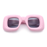 Womens Ballon Super Thick Rectangle Retro Sunglasses