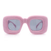Womens Ballon Super Thick Rectangle Retro Sunglasses