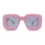 Womens Ballon Super Thick Rectangle Retro Sunglasses