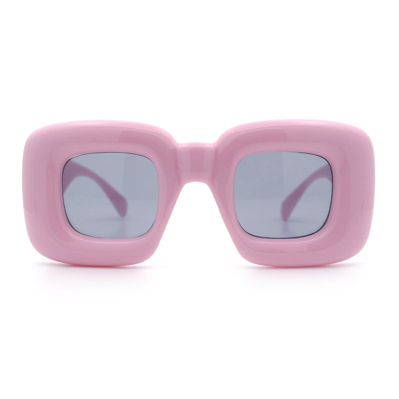 Womens Ballon Super Thick Rectangle Retro Sunglasses