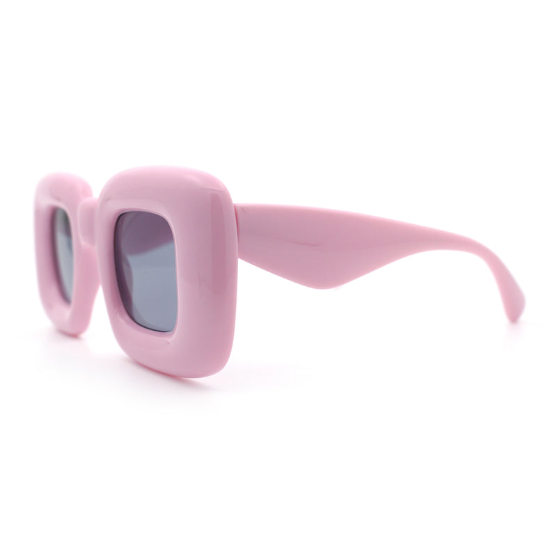 Womens Ballon Super Thick Rectangle Retro Sunglasses