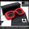 Womens Ballon Super Thick Rectangle Retro Sunglasses