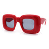 Womens Ballon Super Thick Rectangle Retro Sunglasses