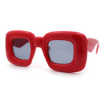 Womens Ballon Super Thick Rectangle Retro Sunglasses