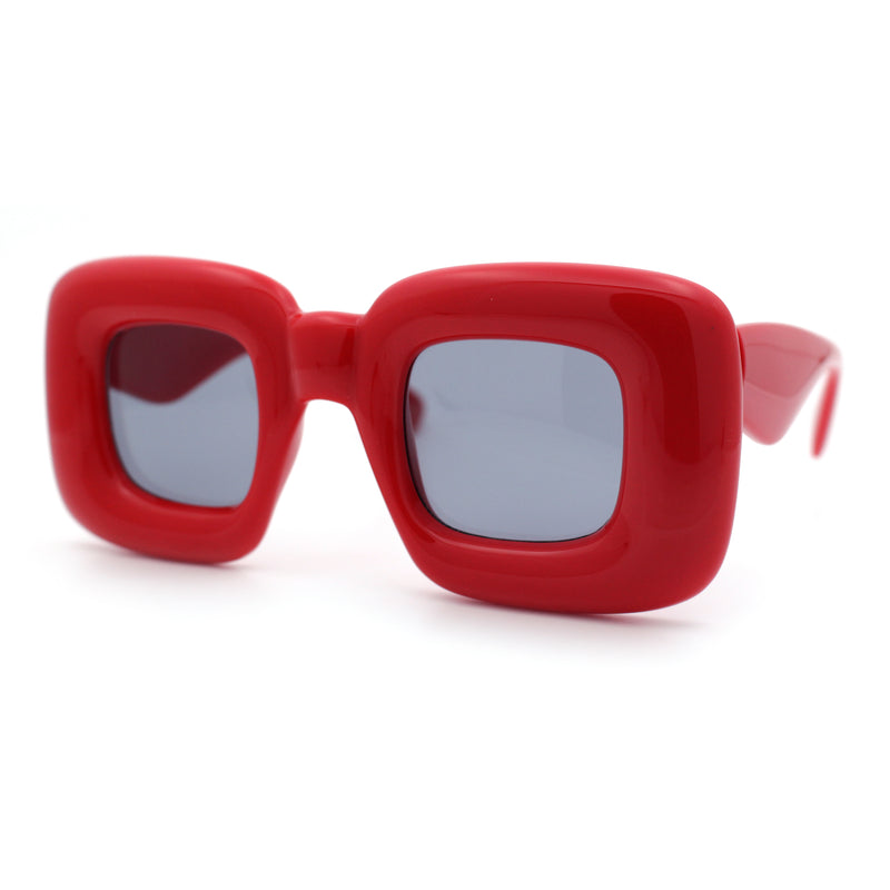 Womens Ballon Super Thick Rectangle Retro Sunglasses