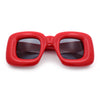 Womens Ballon Super Thick Rectangle Retro Sunglasses