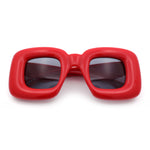 Womens Ballon Super Thick Rectangle Retro Sunglasses
