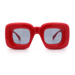 Womens Ballon Super Thick Rectangle Retro Sunglasses