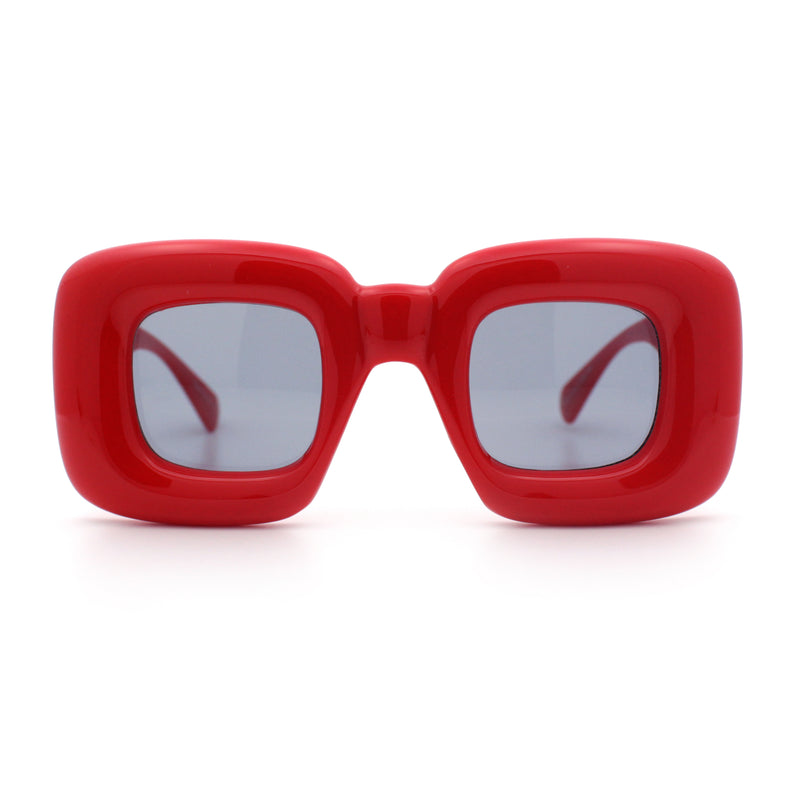 Womens Ballon Super Thick Rectangle Retro Sunglasses