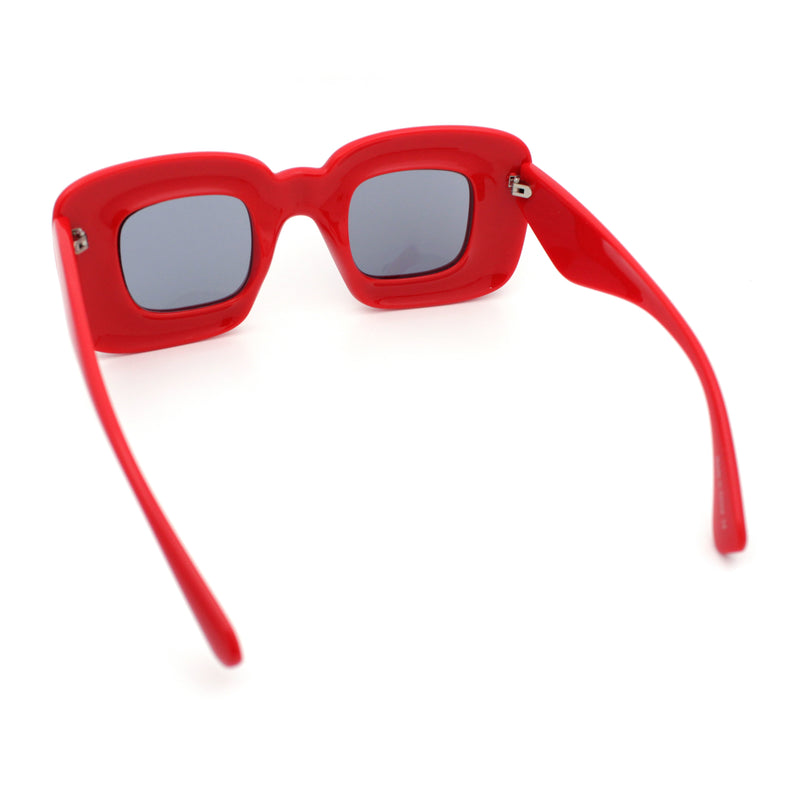 Womens Ballon Super Thick Rectangle Retro Sunglasses