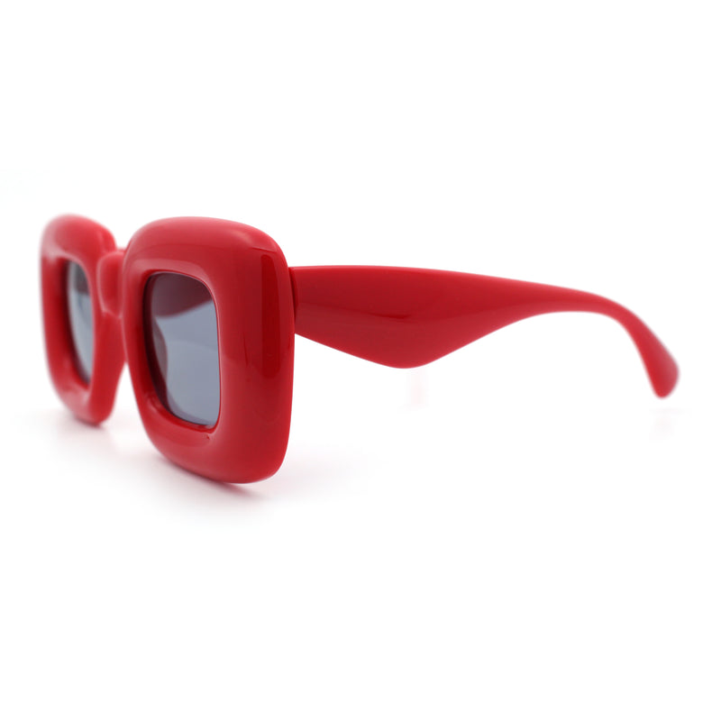 Womens Ballon Super Thick Rectangle Retro Sunglasses