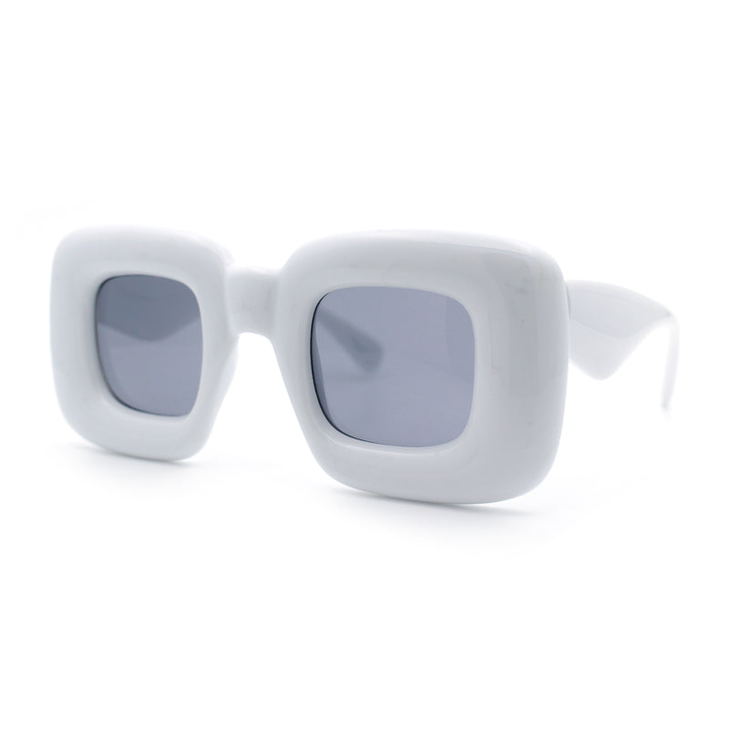 Womens Ballon Super Thick Rectangle Retro Sunglasses