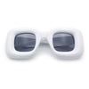 Womens Ballon Super Thick Rectangle Retro Sunglasses