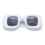 Womens Ballon Super Thick Rectangle Retro Sunglasses