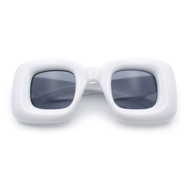 Womens Ballon Super Thick Rectangle Retro Sunglasses