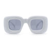 Womens Ballon Super Thick Rectangle Retro Sunglasses