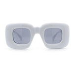 Womens Ballon Super Thick Rectangle Retro Sunglasses