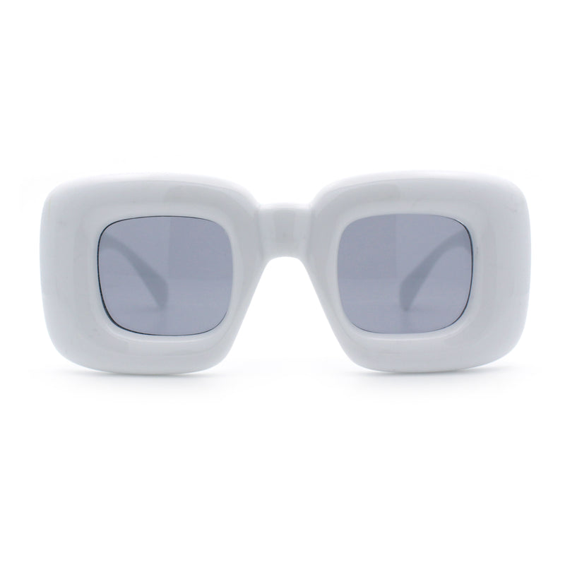 Womens Ballon Super Thick Rectangle Retro Sunglasses